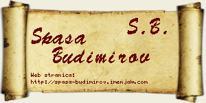 Spasa Budimirov vizit kartica